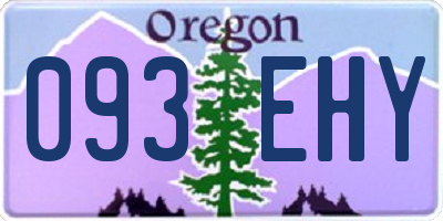 OR license plate 093EHY
