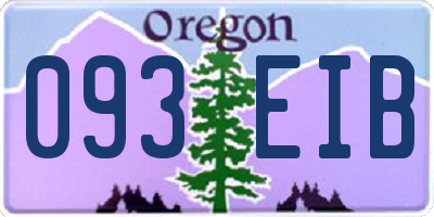 OR license plate 093EIB