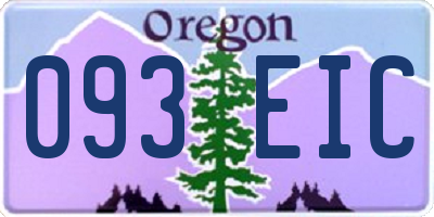 OR license plate 093EIC