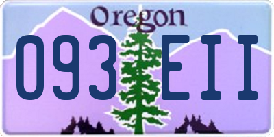 OR license plate 093EII