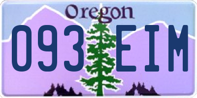 OR license plate 093EIM