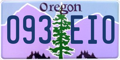 OR license plate 093EIO