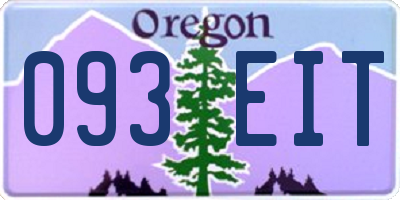 OR license plate 093EIT