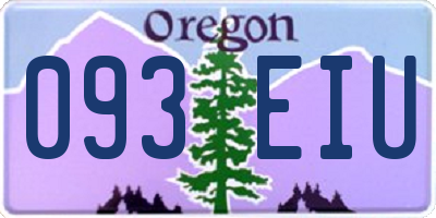OR license plate 093EIU