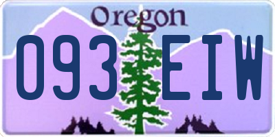 OR license plate 093EIW