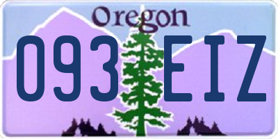 OR license plate 093EIZ