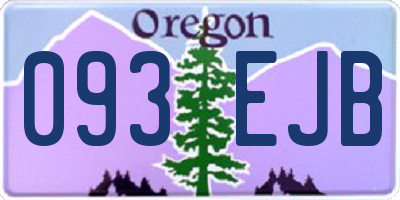OR license plate 093EJB