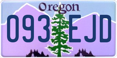 OR license plate 093EJD