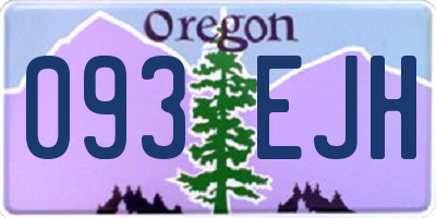 OR license plate 093EJH