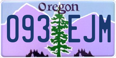 OR license plate 093EJM