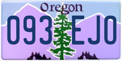 OR license plate 093EJO