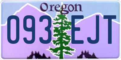 OR license plate 093EJT