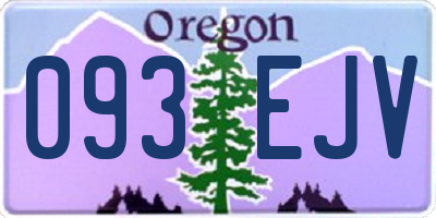 OR license plate 093EJV