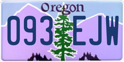 OR license plate 093EJW