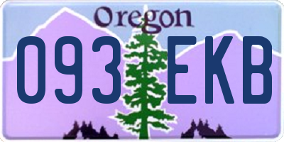 OR license plate 093EKB