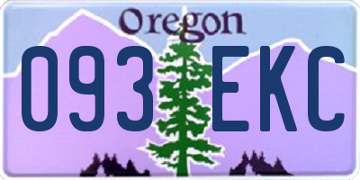 OR license plate 093EKC