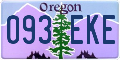 OR license plate 093EKE