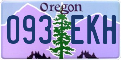 OR license plate 093EKH