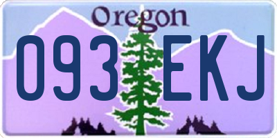 OR license plate 093EKJ