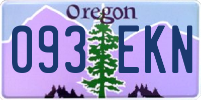 OR license plate 093EKN