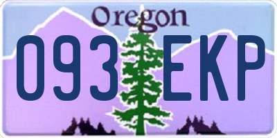 OR license plate 093EKP