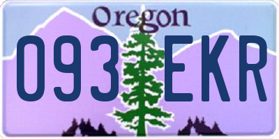 OR license plate 093EKR