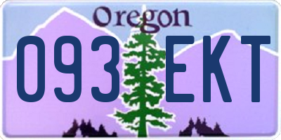 OR license plate 093EKT