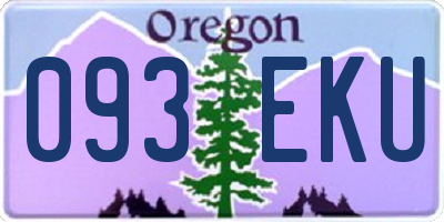 OR license plate 093EKU