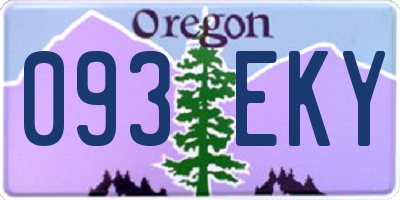 OR license plate 093EKY