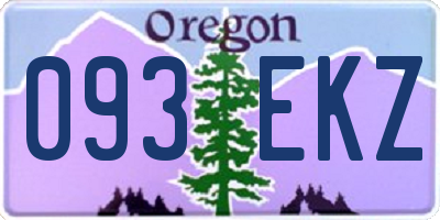 OR license plate 093EKZ