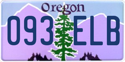 OR license plate 093ELB