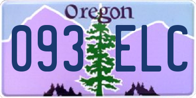 OR license plate 093ELC