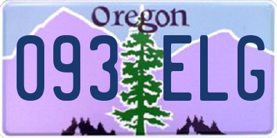 OR license plate 093ELG