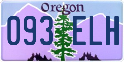 OR license plate 093ELH