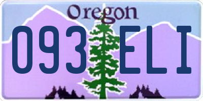 OR license plate 093ELI