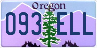 OR license plate 093ELL