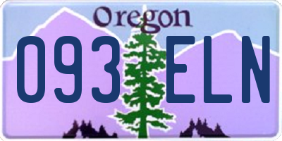 OR license plate 093ELN