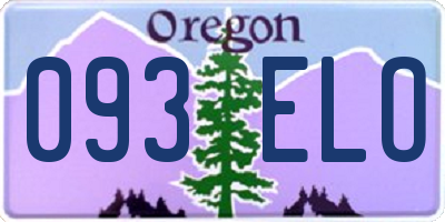OR license plate 093ELO