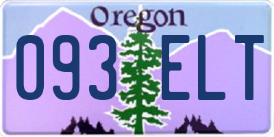OR license plate 093ELT