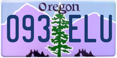 OR license plate 093ELU