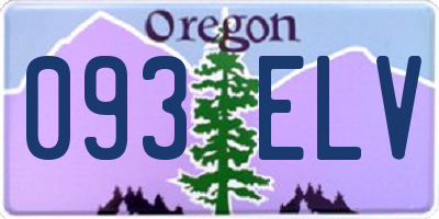 OR license plate 093ELV