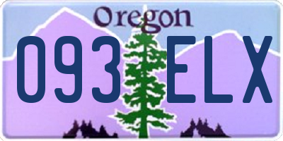 OR license plate 093ELX