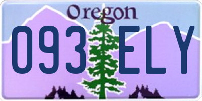 OR license plate 093ELY