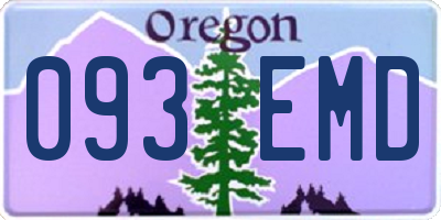 OR license plate 093EMD