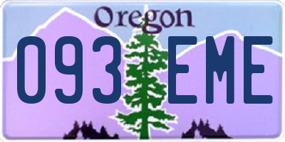 OR license plate 093EME