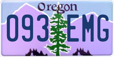 OR license plate 093EMG