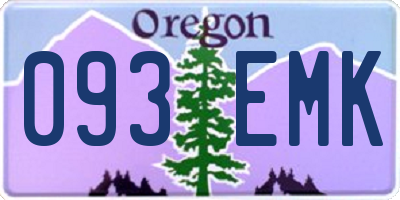 OR license plate 093EMK
