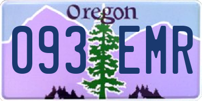 OR license plate 093EMR