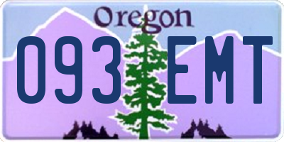 OR license plate 093EMT