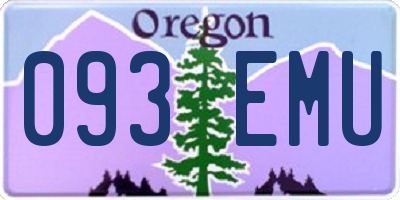 OR license plate 093EMU